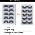 Vegan Ögonfransar Privat Etikett Naturlig Makeup 3D Mink Ögonfransar 5 par / låda